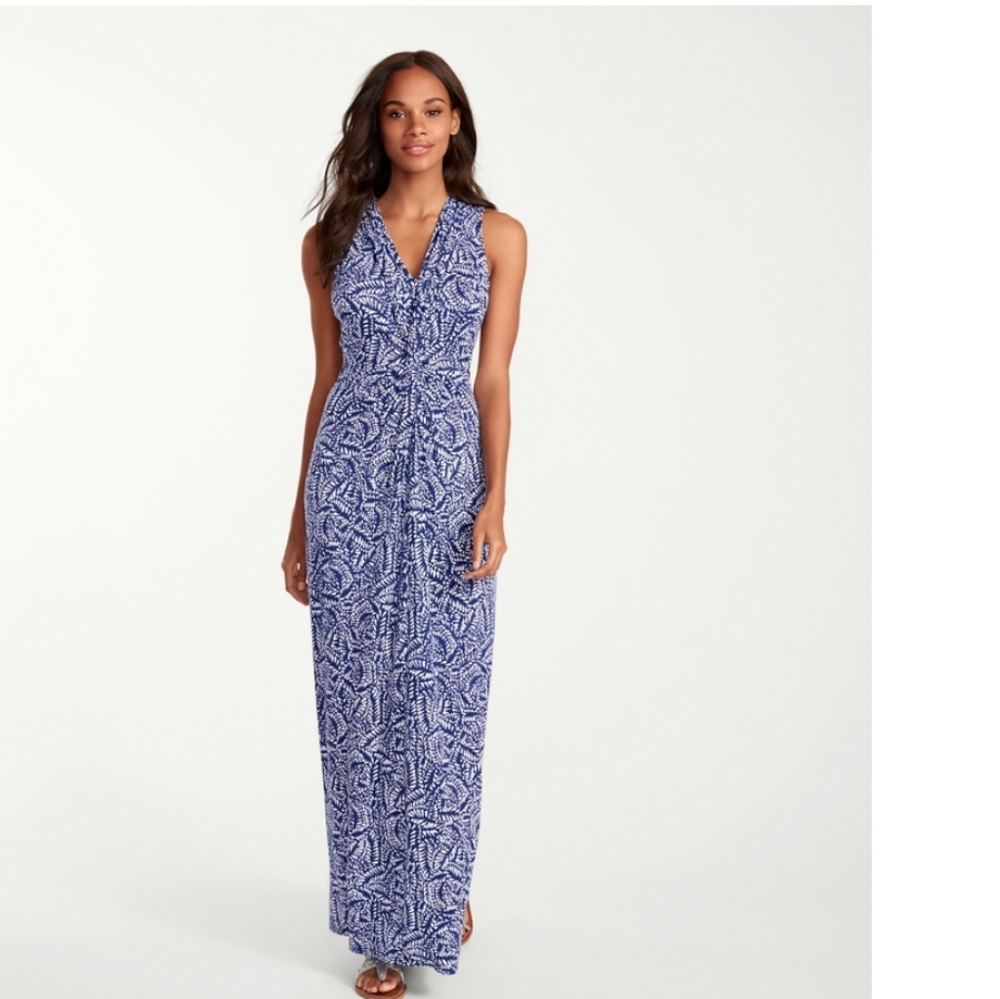 Tommy Bahama Blue Brush Stroke Maxi Dress